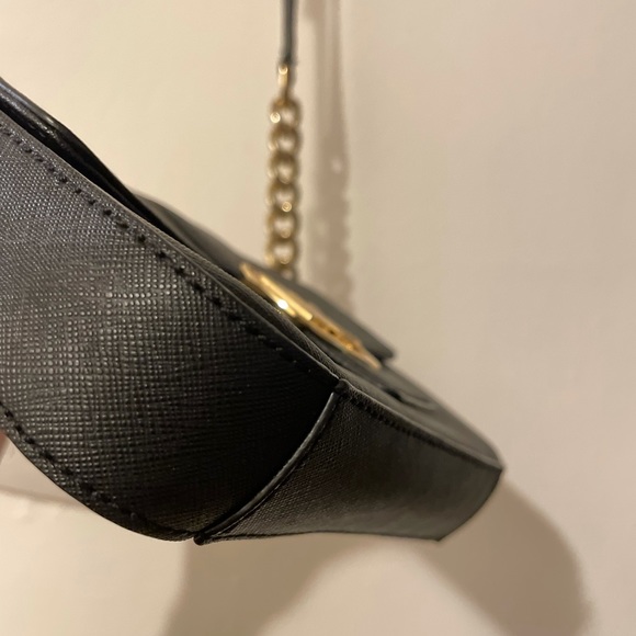 Michael Kors Bags Michael Kors Black Crossbody Gold Chain Link Bag
